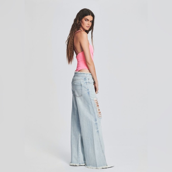 Ser.o.ya Ollie Low rise, wide leg jeans 24 Skylight - Picture 3 of 10